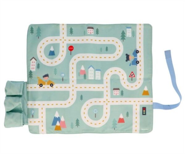 Juego mantel Circuito verde con 3 coches