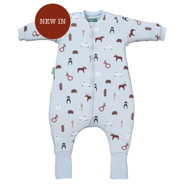 Pijama manta con mangas y calcetín antideslizante Winter Animals TOG 2.5
