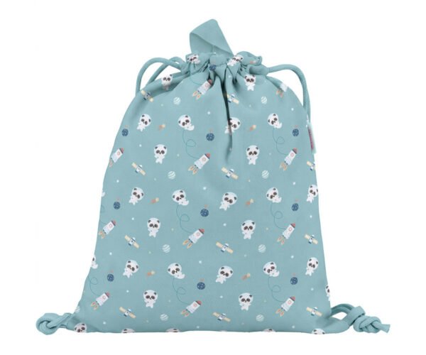 Mochila Saco Tela pequeña Pandas In Space